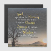 Carte Magnétique Sérénité, Courage et Sagesse (Devant / Derrière)