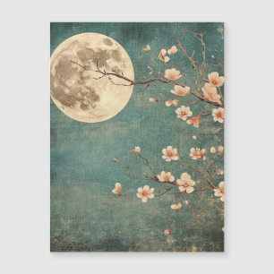 Carte Magnétique Sérénité de la fleur de cerisier sur la Lune