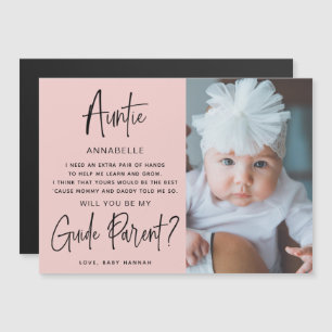 Carte Magnétique Serez-vous mon guide Photo parent