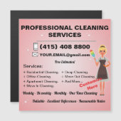 Carte Magnétique Service De Nettoyage De Maison Maid Maid Service D (Devant / Derrière)