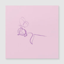 Serviettes en papier rose violet minimaliste
