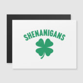 Carte Magnétique Shenanigans Shamrock Saint-Patrick Rétro (Devant / Derrière)