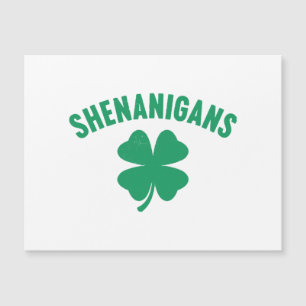 Carte Magnétique Shenanigans Shamrock Saint-Patrick Rétro