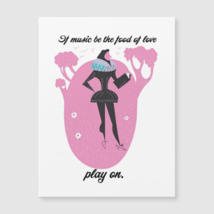 Carte Magnétique Si la musique est la nourriture de l'amour jouer s