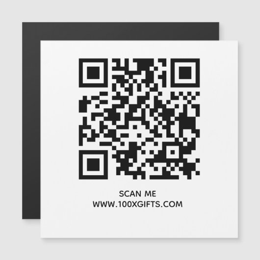 CARTE MAGNÉTIQUE SIGNE DE CODE QR MAGNÉTIQUE - UTILISER GÉNÉRATEUR  (Devant / Derrière)
