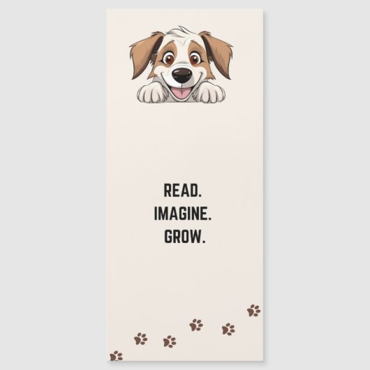 Carte Magnétique Signet de chien d'observation mignon et drôle avec (Devant)