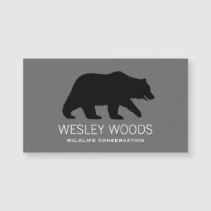 Carte Magnétique Silhouette d'ours grizzly