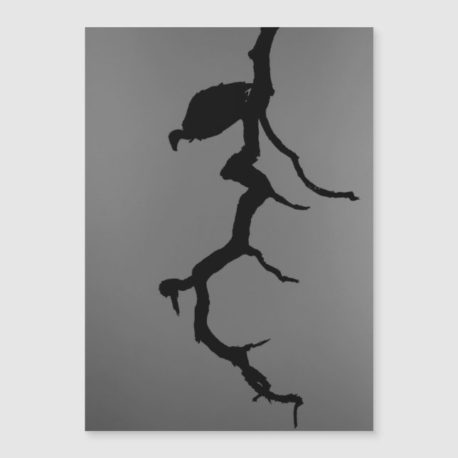 Carte Magnétique Silhouette vautour (Devant)