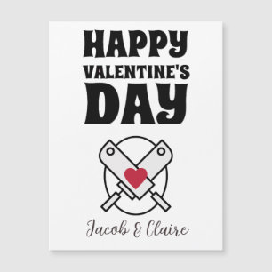 Carte Magnétique Simple mignonne coeur Joyeux Valentines jour Coupl