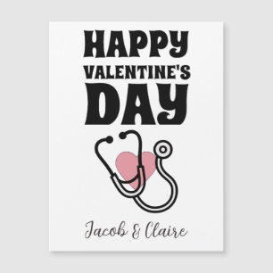 Carte Magnétique Simple mignonne coeur Joyeux Valentines jour Coupl