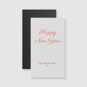 Carte Magnétique simple minimum ajouter votre texte nouvelle année  (Devant / Derrière)