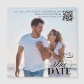 Carte Magnétique Simple Photo Wedding Save the Date Custom (Devant)