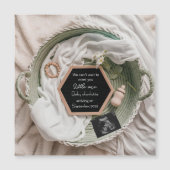 Carte Magnétique Simple soft Neutral Pregnancy Announcement gift (Devant)