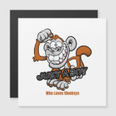 Carte Magnétique singe juste un garçon (Devant / Derrière)