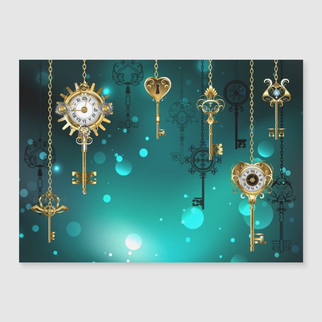 Carte Magnétique Skeleton Keys on Green Background (Devant)