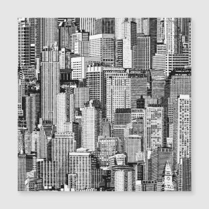 Carte Magnétique Skyscraper City Texture Isométrique sans fil