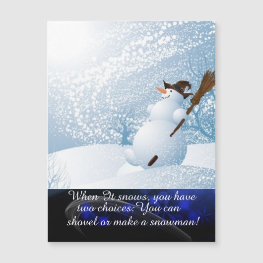 Carte Magnétique Snowman (Devant)