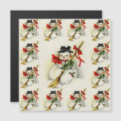 Carte Magnétique Snowman 009 (Devant / Derrière)