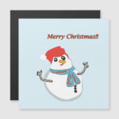 Carte Magnétique Snowman, Merry Christmas!! (Devant / Derrière)