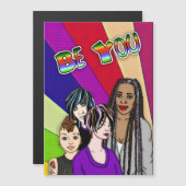 Carte Magnétique Sois toi | Divers | Pop Art (Devant / Derrière)