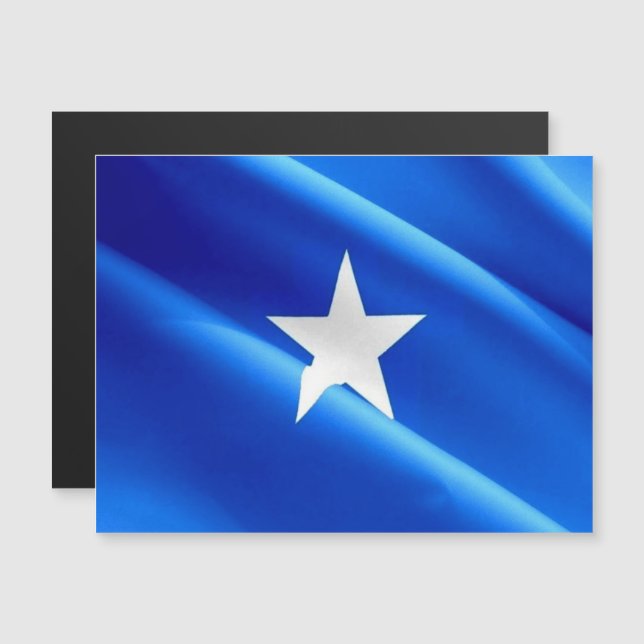 Carte Magnétique Somalie - Drapeau d'agitation - (Devant / Derrière)