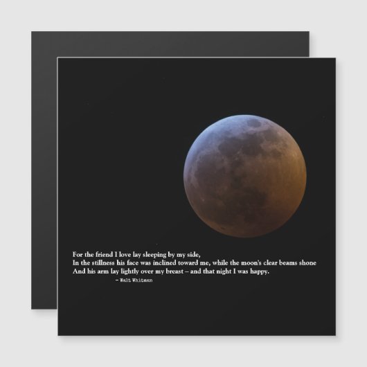 Carte Magnétique "Sommeil étendu par amour par ma" citation (Devant / Derrière)