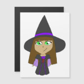 Carte Magnétique sorcière chibi (Devant / Derrière)