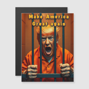 Carte Magnétique Soutenez Kamala Walz Justice Trump Drôle Satire