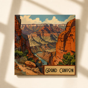 Carte Magnétique Souvenir vintage du Parc national du Grand Canyon