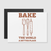 Carte Magnétique Spatule de givrage Whisk and Rolling Pins Cuire le (Devant / Derrière)