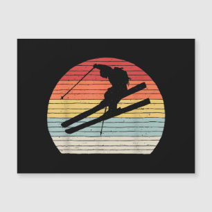 Carte Magnétique Sports d'hiver vintages