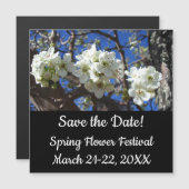 Carte Magnétique Spring Flowering Pear Tree (Devant / Derrière)