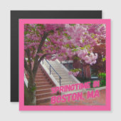 Carte Magnétique Springtime à Boston, MA (Devant / Derrière)