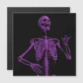 Carte Magnétique squelette de guitare à air violet (Devant / Derrière)