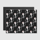Carte Magnétique squelette d'Halloween avec une épée (Devant / Derrière)