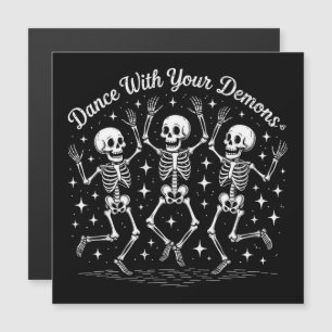 Carte Magnétique Squelettes de Halloween dansants