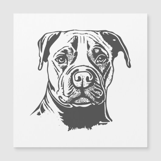 Carte Magnétique Staffordshire Bull Terrier (Devant)