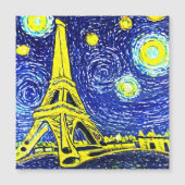 Carte Magnétique Starry Night Paris France (Devant)