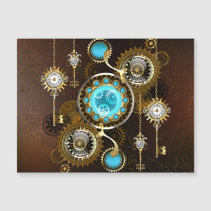 Carte Magnétique Steampunk Rusty Background
