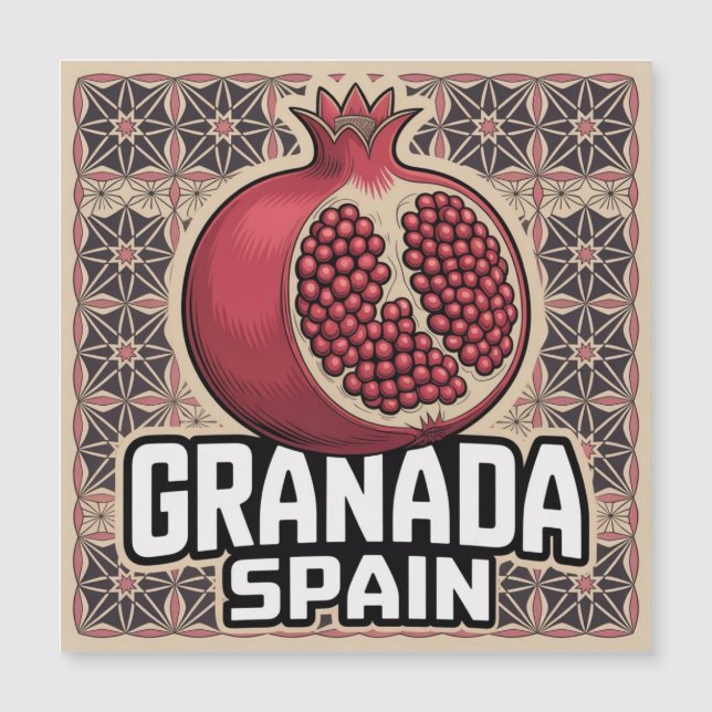 Carte Magnétique Sticker Grenade Espagne grenade (Devant)
