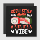 Carte Magnétique Style de sushi plus qu'une bouchée (Devant / Derrière)