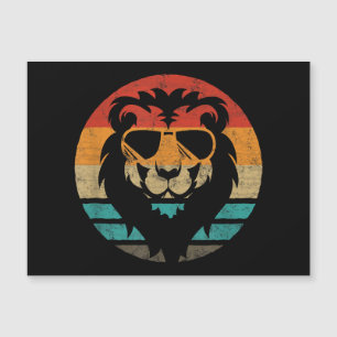 Carte Magnétique Style Lion Retro Vintage
