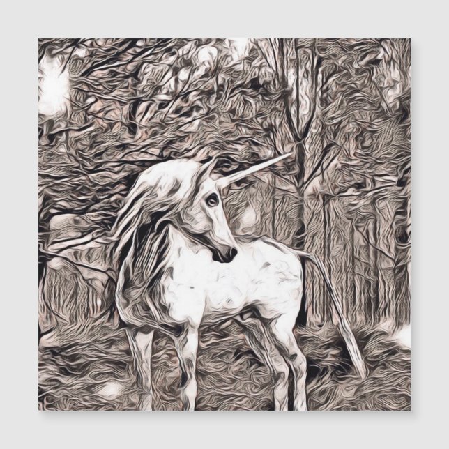 Carte Magnétique Style rustique - Unicorn (Devant)