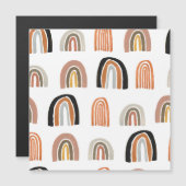 Carte Magnétique Style simple Pastel Rainbow pour enfants (Devant / Derrière)