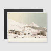 Carte Magnétique Suisse en hiver (Devant / Derrière)