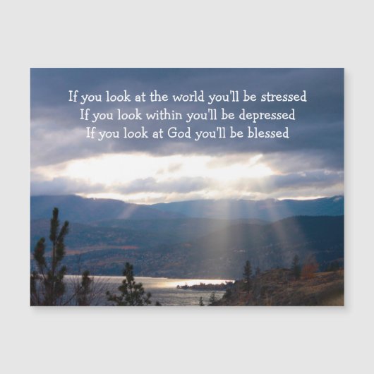 Carte Magnétique Sun Rays Lakeshore Storm Clouds Look at God Post (Devant)