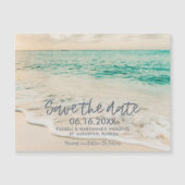 Carte Magnétique Sunset Beach Wedding Enregistrer la date (Devant)