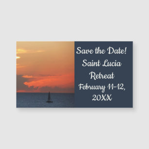 Carte Magnétique Sunset Clouds and Sailboat Seascape