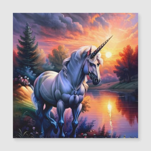 Carte Magnétique Sunset Lake River Unicorn Seven