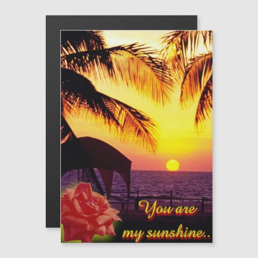 Carte Magnétique Sunshine Love (Devant / Derrière)